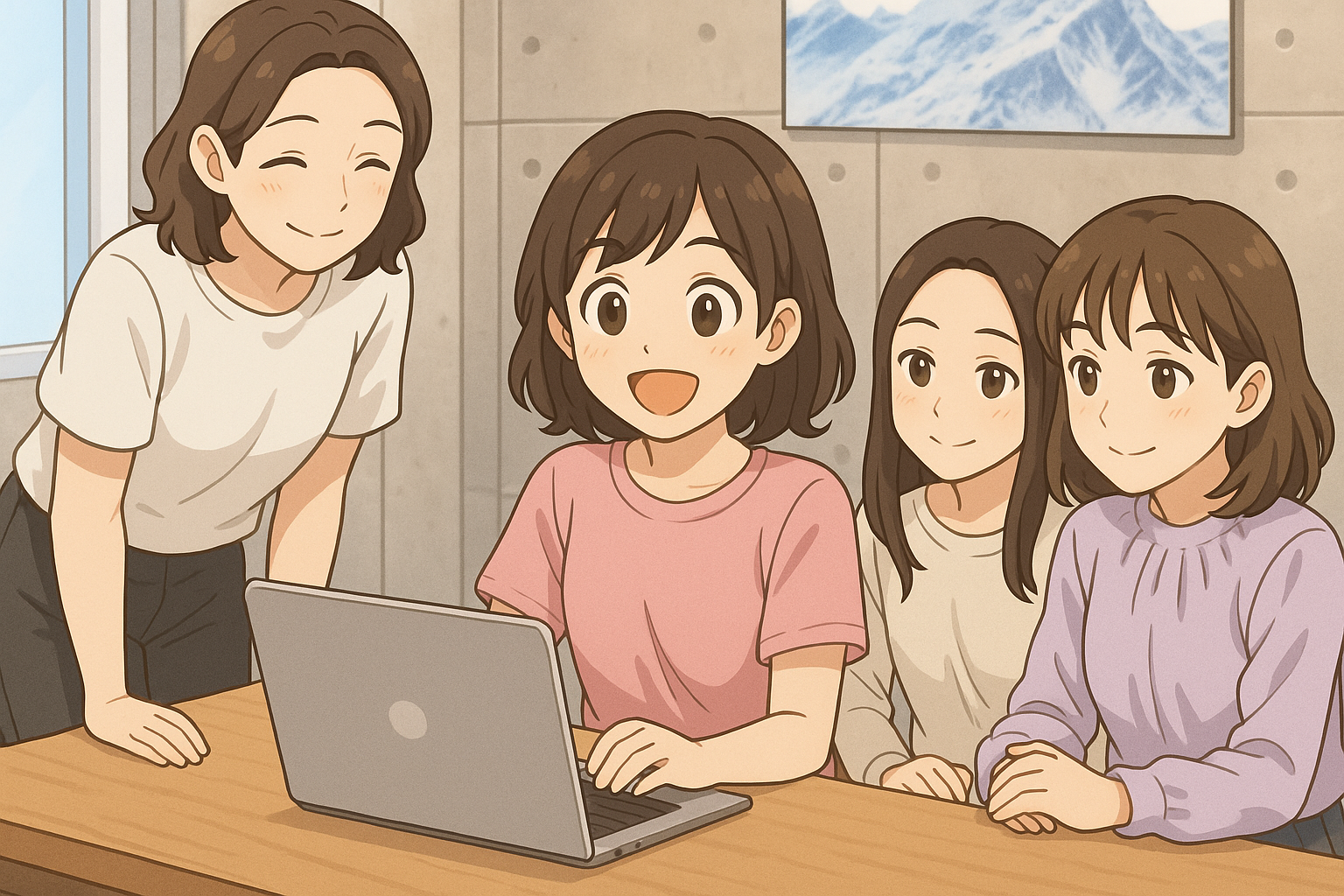 グループワークショップのイラスト